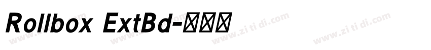 Rollbox ExtBd字体转换